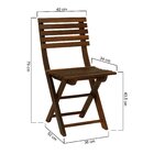 Cadeira Dobrável Sol Madeira Imbuia Maciça Assento E Encosto