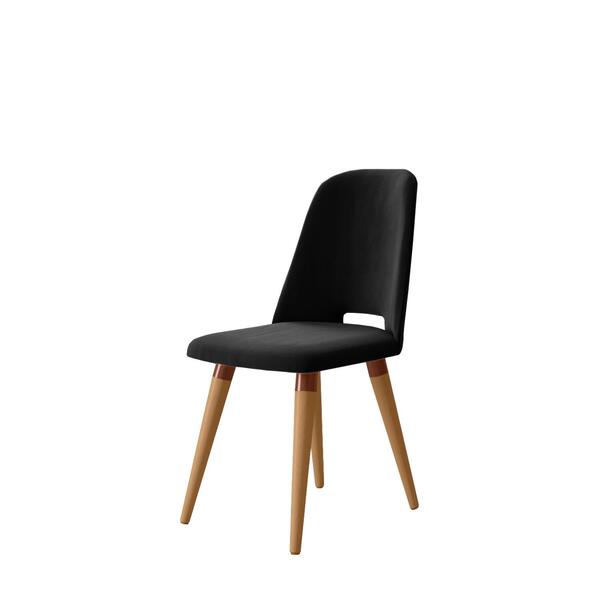 Cadeira Drop Veludo Preto Cobre Cinamomo Província