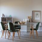 Cadeira Drop Veludo Verde Cobre Cinamomo