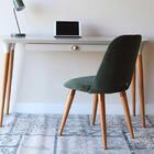 Cadeira Drop Veludo Verde Cobre Cinamomo