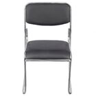 Cadeira Dubai Fixa Preta Estrutura Cromada