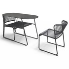 Cadeira Duo Vime e Metal 50x59x71,5cm Cinza Naterial