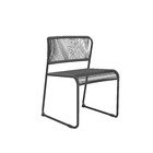 Cadeira Duo Vime e Metal 50x59x71,5cm Cinza Naterial