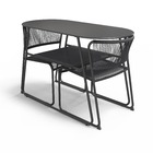 Cadeira Duo Vime e Metal 50x59x71,5cm Cinza Naterial