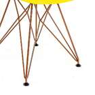 Cadeira Eames Amarela - Base Eiffel Cobreâ