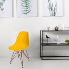 Cadeira Eames Amarela - Base Eiffel Cobreâ