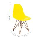Cadeira Eames Amarela - Base Eiffel Cobreâ