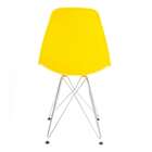 Cadeira Eames Amarela - Base Eiffel Cromada