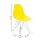 Cadeira Eames Amarela - Base Eiffel Cromada