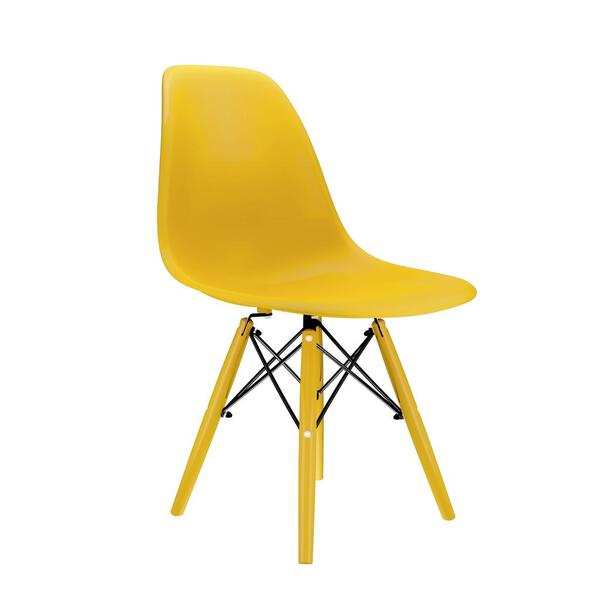 Cadeira Eames Amarelo Banana Empório Tiffany Base Em Poliprop