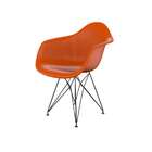 Cadeira Eames Arm Eiffel Terracota E Preta