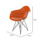 Cadeira Eames Arm Eiffel Terracota E Preta