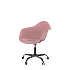 Cadeira Eames Arm Pp Rosa Office Preto Cx2