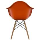 Cadeira Eames Arm Terracota E Madeira