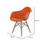 Cadeira Eames Arm Terracota E Madeira