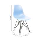 Cadeira Eames Azul - Base Eiffel Pretaâ