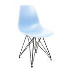 Cadeira Eames Azul - Base Eiffel Pretaâ