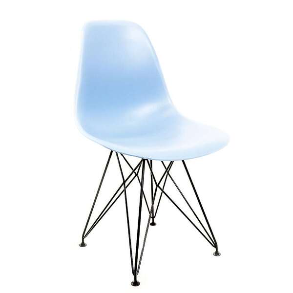Cadeira Eames Azul - Base Eiffel Pretaâ