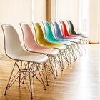 Cadeira Eames Azul Pés De Madeira