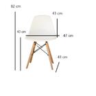 Cadeira Eames Azul Pés De Madeira