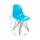 Cadeira Eames Azul Turquesa - Base Eiffel Pretaâ