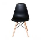 Cadeira Eames Base De Madeira - Preta