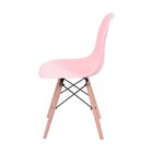 Cadeira Eames Base De Madeira Salmão