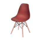 Cadeira Eames Base De Madeira Telha