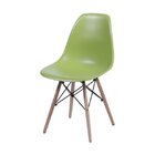 Cadeira Eames Base De Madeira Verde