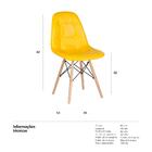 Cadeira Eames Botonê - Amarelo - Base De Madeira Clara