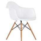 Cadeira Eames Braço Polipropileno Base Madeira Eiffel Espress