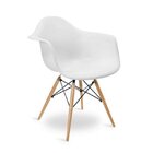Cadeira Eames Braço Polipropileno Base Madeira Eiffel Espress