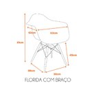 Cadeira Eames Braço Polipropileno Base Madeira Eiffel Espress