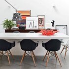 Cadeira Eames Braço Polipropileno Base Madeira Eiffel Espress