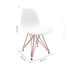 Cadeira Eames Branca - Base Eiffel Cobreâ