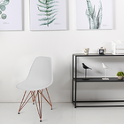 Cadeira Eames Branca - Base Eiffel Cobreâ