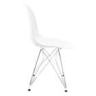Cadeira Eames Branca - Base Eiffel Cromada