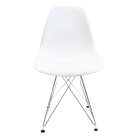 Cadeira Eames Branca - Base Eiffel Cromada