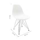 Cadeira Eames Branca - Base Eiffel Cromada