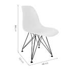 Cadeira Eames Branca - Base Eiffel Pretaâ