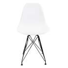 Cadeira Eames Branca - Base Eiffel Pretaâ