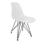 Cadeira Eames Branca - Base Eiffel Pretaâ