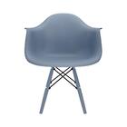 Cadeira Eames Com Braço Azul Zimbro Empório Tiffany Base Em P