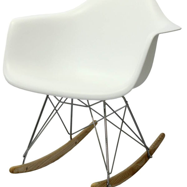 Cadeira Eames Com Braco Base Balanco Branco Fosco - 24501 Sun