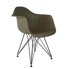 Cadeira Eames Com Braço Eiffel Cinza Empório Tiffany Base Pre