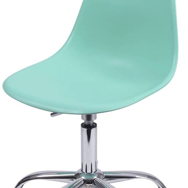 Cadeira Eames Com Rodizio Polipropileno Verde Tifanny- 35835