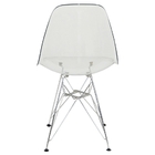 Cadeira Eames Cristal Transparente Eiffel Base Metal Cromado