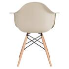 Cadeira Eames DAW- Nude - Base De Madeira Clara