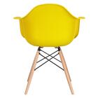Cadeira Eames Daw - Amarelo - Madeira Clara