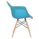 Cadeira Eames Daw - Azul Tiffany - Madeira Clara